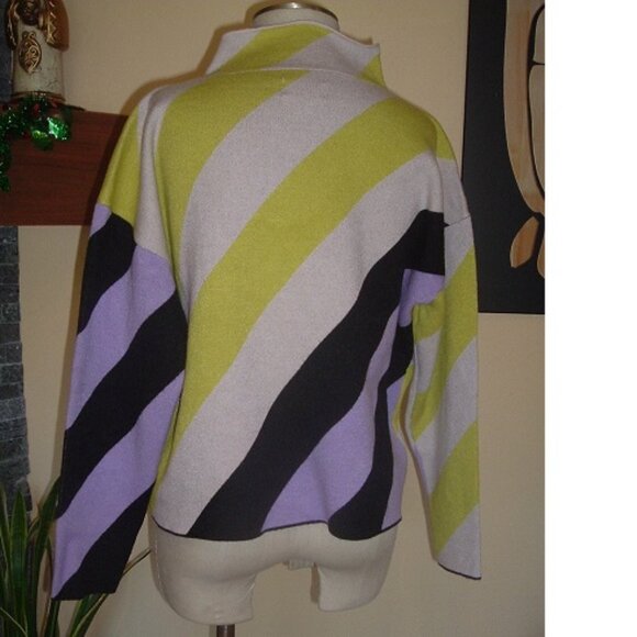 Maeve Anthropologie The Carys Mock Neck Sweater Geometric Knit Sz Medium Thick - Picture 5 of 7